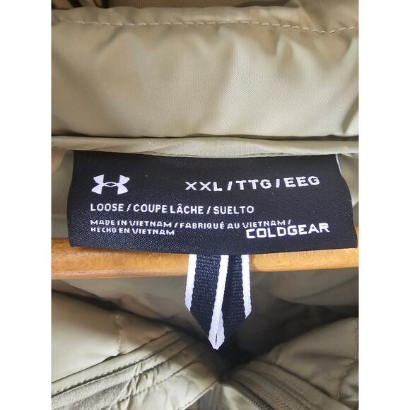 UNDER ARMOUR Down Puffer Hooded Jacket (1342738-331) Green, XXL - Picture 4 of 10